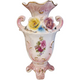 13" Deluxe Italian Style Floral and Gold Trim Luster Finish Vase