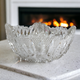 Imperial Glass-Ohio Nucut Star Cane Clear Pressed Glass Round Bowl