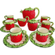 Gift Ideas Creation Strawberry Espresso /Tea Set of 15