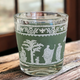 Jeannette Hellenic Green Old Fashioned Glass