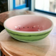 Pier 1 Watermelon Design Green, Red, Black Soup/Cereal Bowl