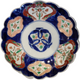 8" Antique Japanese Imari Plate with a Scalloped Shaped Edge