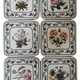  Portmeirion Variations Square Corkback Coasters Set of 6 Motifs