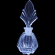 5" Crystal Perfume Bottle with Stopper Faceted Ribbed Ridges
