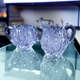 American Brilliant Period Crystal Creamer and Sugar Set