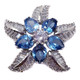 Kenneth Jay Lane KJL CZ Flower Brooch