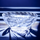 Three Footed Cut Crystal Flowers & Leaves Design Candy Dish Bowl