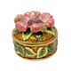 Jay Strongwater Enamel Rose Trinket Box