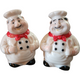 Happy Italian Chef Ceramic Salt And Pepper Shakers