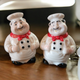 Happy Italian Chef Ceramic Salt And Pepper Shakers
