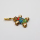 JAY Jay Strongwater "Jingle All the Way" Multicolor Enamel and Crystal-Accented Goldtone Gingerbread Man Charm