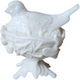 Westmoreland Milk Glass Robin Nest & Lidt Dish