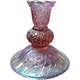 4" Fenton Art Glass Dusty Rose Carnival Single Light Candlestick