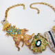 Kenneth Jay Lane Ornate Colorful Crystal Kaleidoscope Collar Necklace in Gold