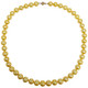 Genuine South Sea Pearl Bead Knotted String Necklace with 14 Karat Yellow Gold