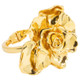 Oscar de la Renta Big Bold Rose Hinged Bracelet in Gold