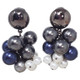 Oscar de la Renta Metallic Faux Metallic Pearl Vine Cluster Clip On Earrings