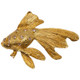 Oscar de la Renta Clear Crystal Fish Stone Brooch, Pin, in Goldtone
