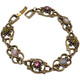 Vintage Sarah Coventry Contessa Pink Opal Rhinestones Bracelet