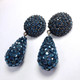 Vintage Swarovski Crystals Dangle Clip On Earrings