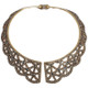 Oscar de la Renta Swarovski Smoky Gray Crystal Collar Necklace In Gold