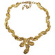 Kenneth Jay Lane KJL Golden Plume Feather Link Necklace