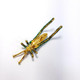 KJL Kenneth Jay Lane Grasshopper Brooch, Green Enamel, Clear Crystals, in Gold