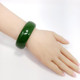 Apple Green Bakelite Minimalist Bangle Bracelet, Mid 1900s