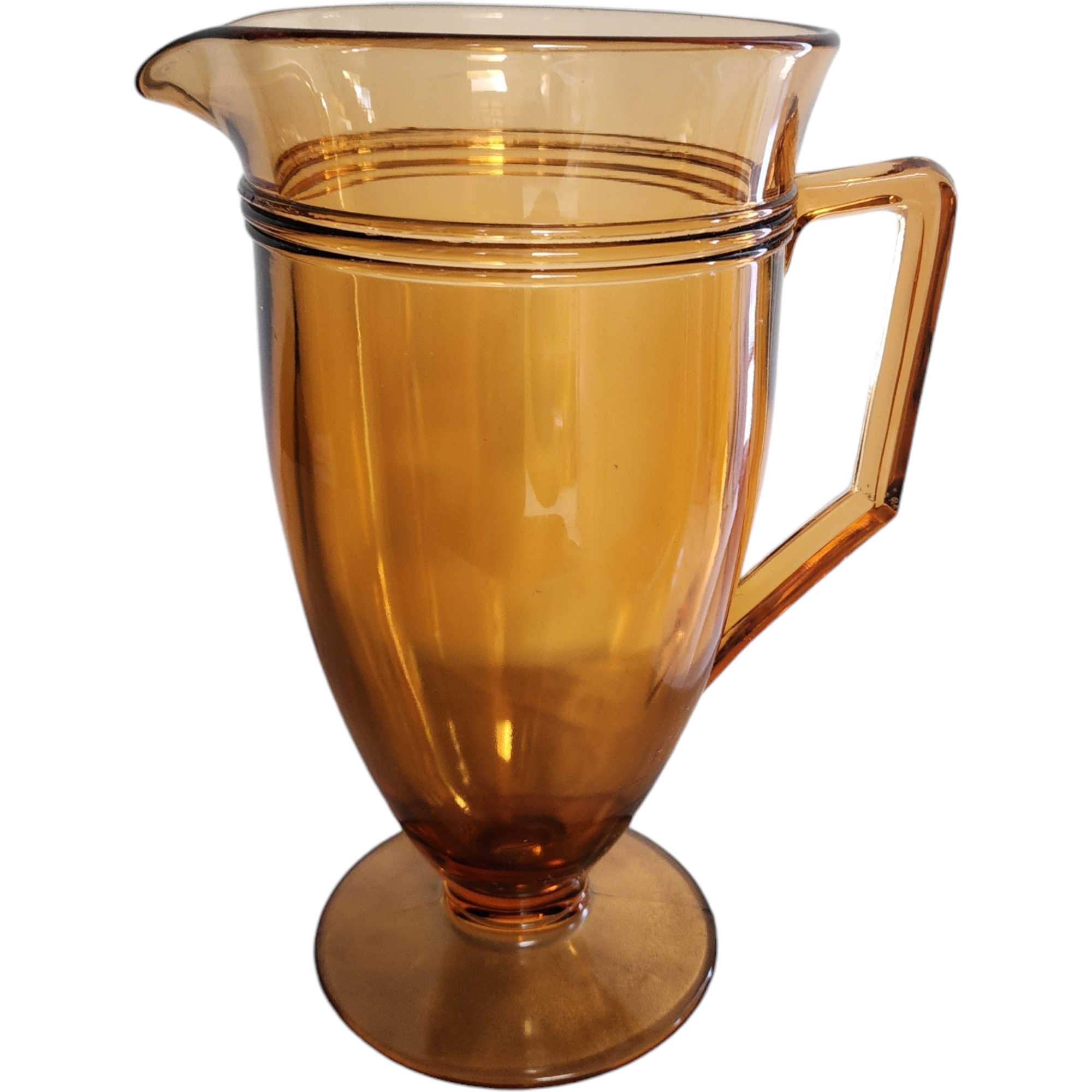 Fostoria Priscilla Amber Glass 48 Oz Jug Pitcher