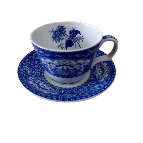 SPODE Georgian Collection Flat Cup Saucer Set Floral