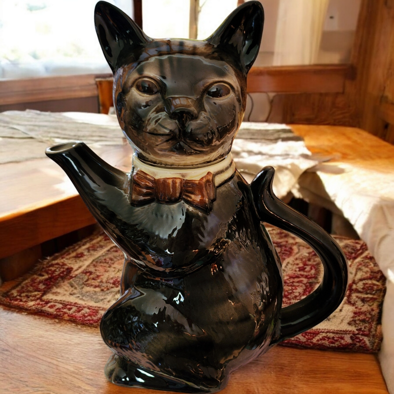 Tony Wood Studio Pussyfoot Siamese Cat Ceramic Figural Teapot | eBay