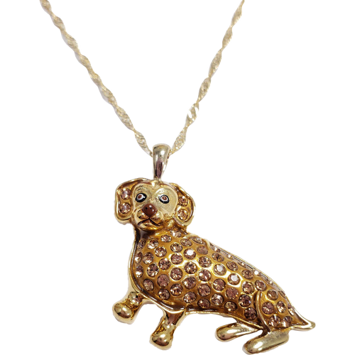 Vintage Bradford Exchange Silver Dog Necklace Pendant Vintage Loft