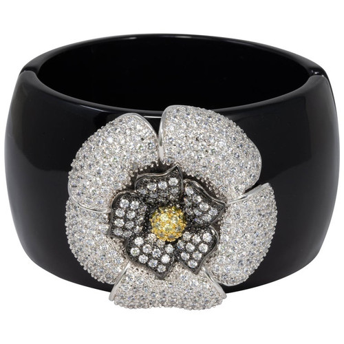 STONE HENgE/送料込み/関税込み 14K Flower Cubic Bracelet Multi-Gem 18k Yellow Gold Over Silver Floral Bracelet 12.08