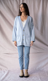 Layla Oversized Cardigan - Blue