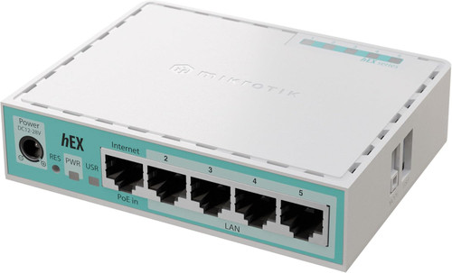 Mikrotik - hEX 5 Port Gigabit 512Mb RAM Router (E50UG)