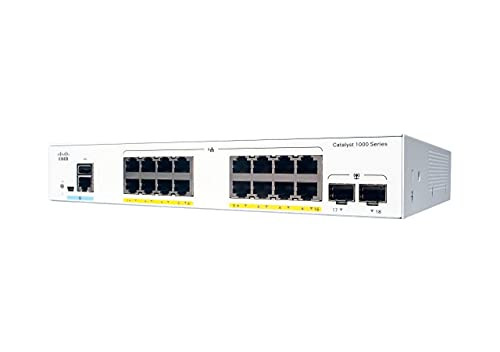 Cisco C1000-16T-E-2G-L Catalyst 1000 Series 16-Port PoE Gigabit Ethernet Switch (Renewed)