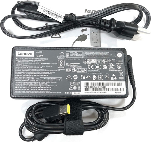 New Genuine Laptop Charger 135W 20V 6.75A Slim Tip ADL135NDC3A (888015027) AC Adapter Power Supply,Black 3 Prong Power Cord forLenovo G510 G5005 Y50-70 Y50P-70 Y520-15 Y700-14 Y700-17 Y70-70 ideapad