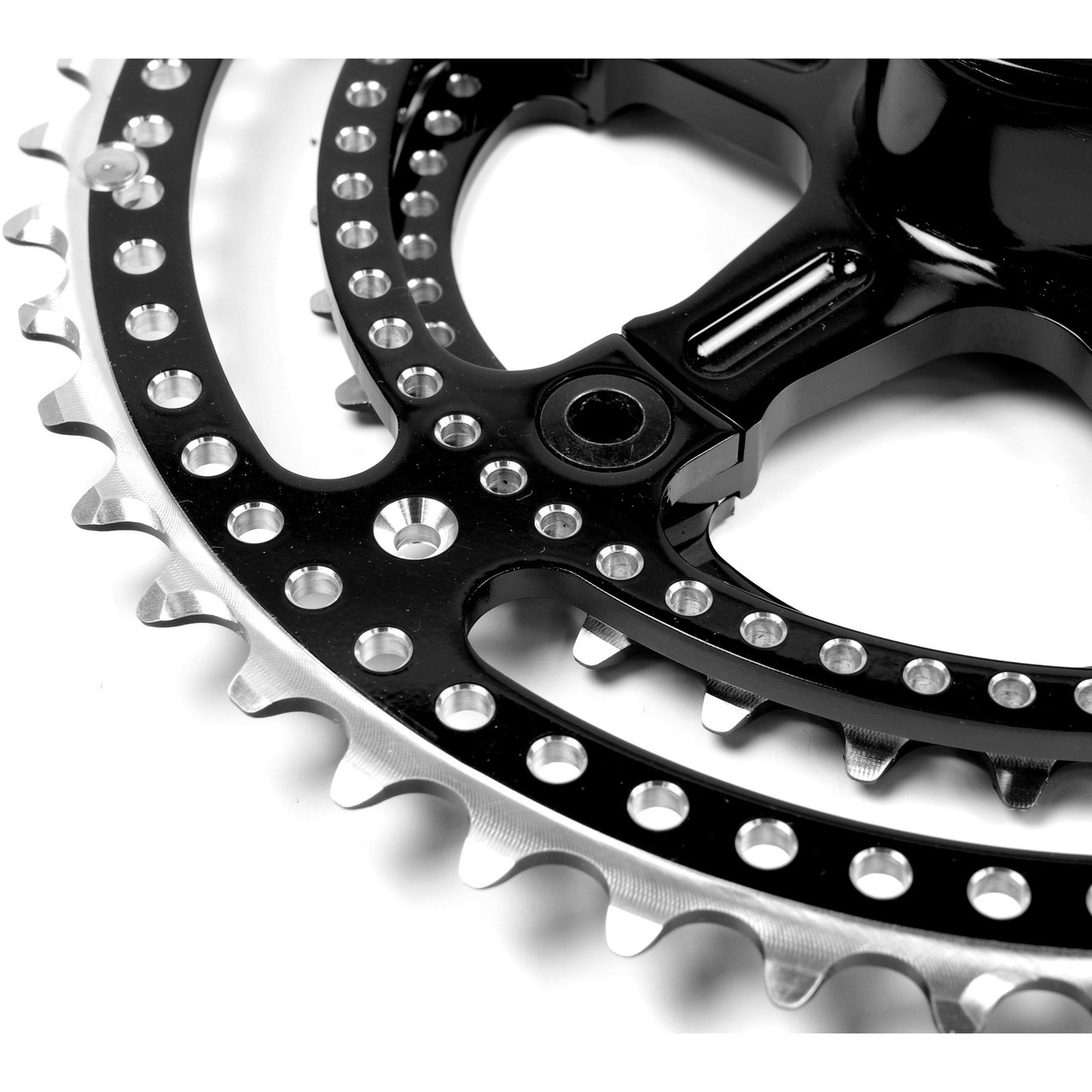 Velo Orange Grand Cru Drillium 110 Fluted Double Crankset - Freshtripe