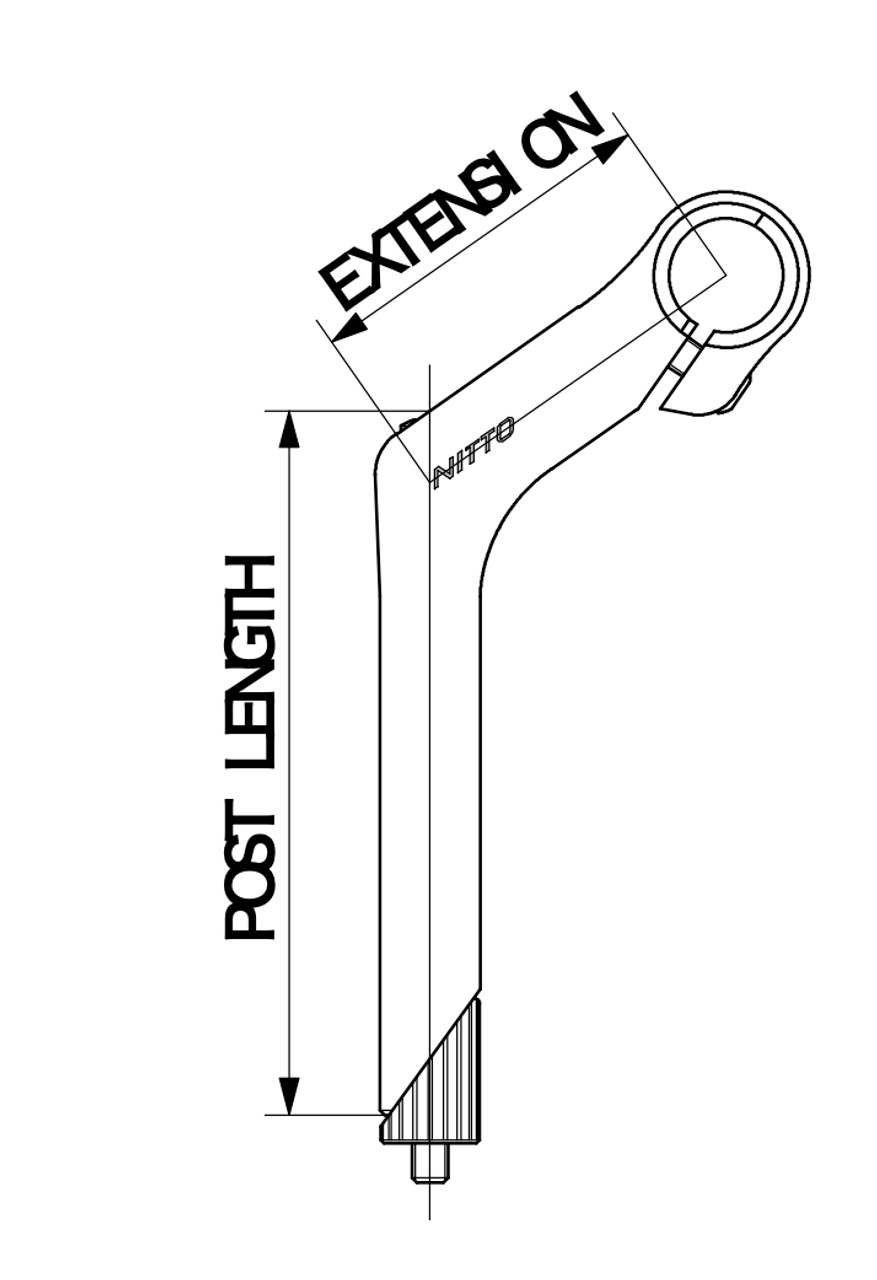 パーツ NITTO mt-10 stem Nitto MT-10 DX Vorbau 80mm Ausladung 190, 225mm Lang