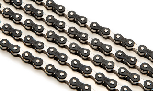 Izumi 410 Jet Black Track Chain Silver