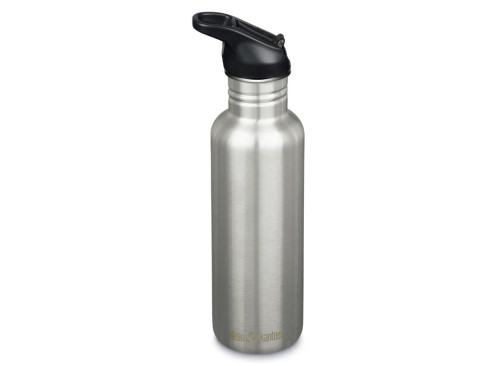 Klean Kanteen Classic 800ml Water Bottle With Flip Seal Sport Cap And Straw