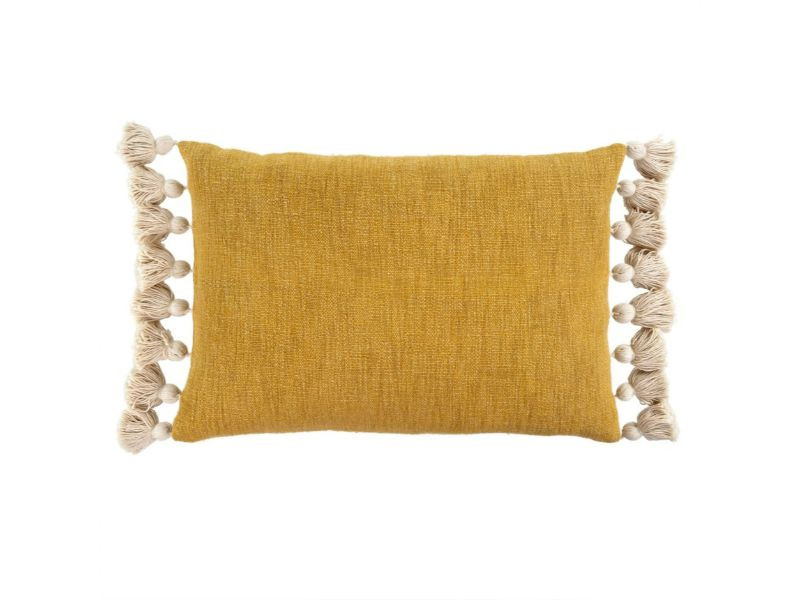 Bora Tassel Pillow Mustard