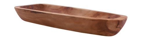 Teak Root Long Serving Bowl