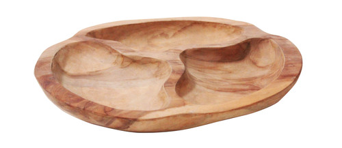 Teak Root Triple Bowl