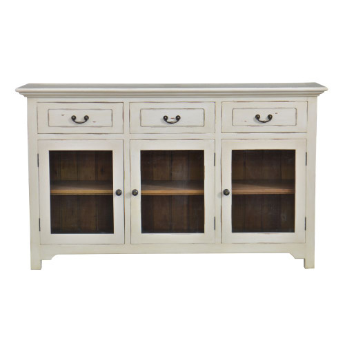Aries 3 Door Sideboard w/ Glass Doors