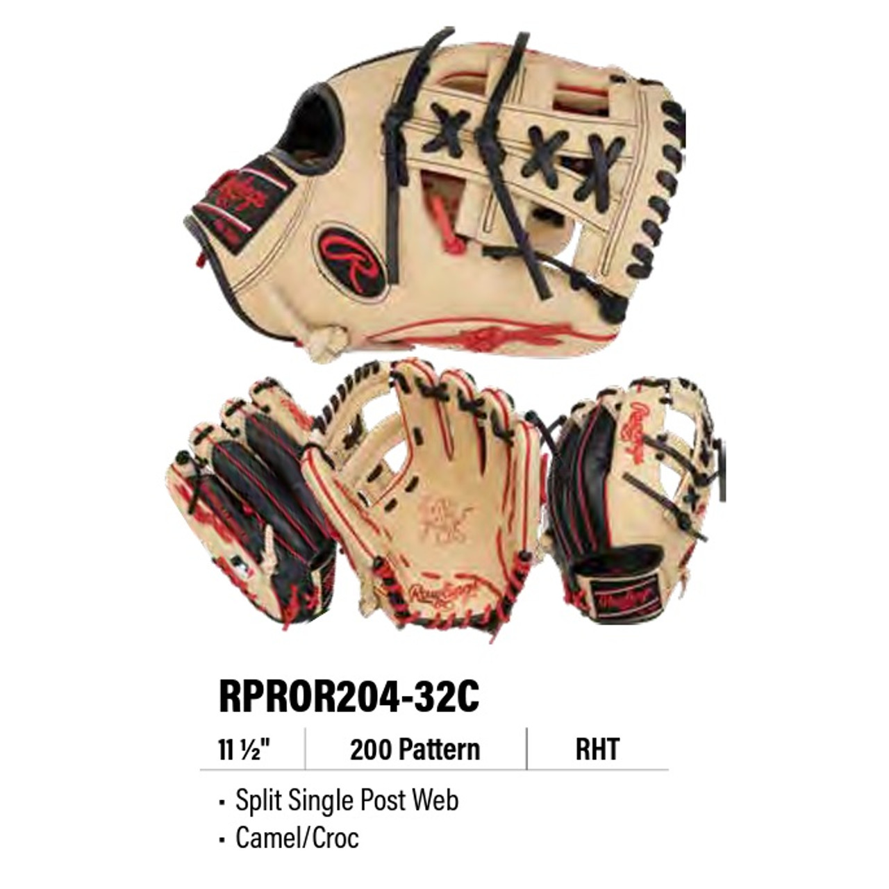 Rawlings 2024 Heart Of The Hide And 2024 Pro Preferred Baseball Gloves   Rawlings 2024 Heart Of The Hide Baseball Glove Rpror204 32c  90978 