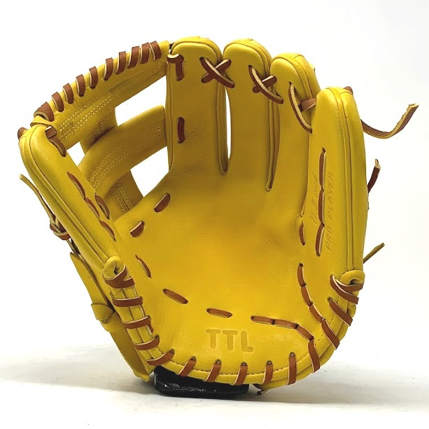 Chieffly Custom 11.5 Baseball Glove Yellow Gratitude Right Hand Throw