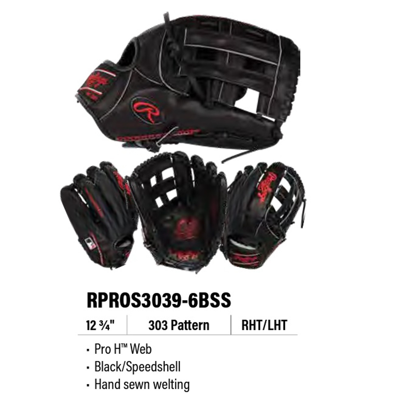 Rawlings 2024 Pro Preferred Series RPROS30396BSS Baseball Glove 12.75 Rawlings 2024 Pro Preferred Series RPROS30396BSS Baseball Glove 12.75