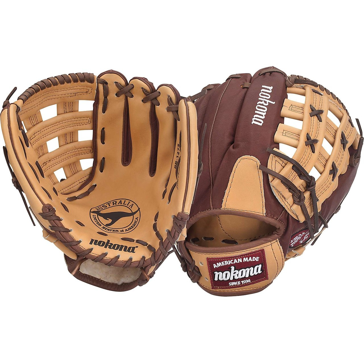 Nokona Buckaroo (Sandstone/Chocolate Kangaroo) Baseball Glove H