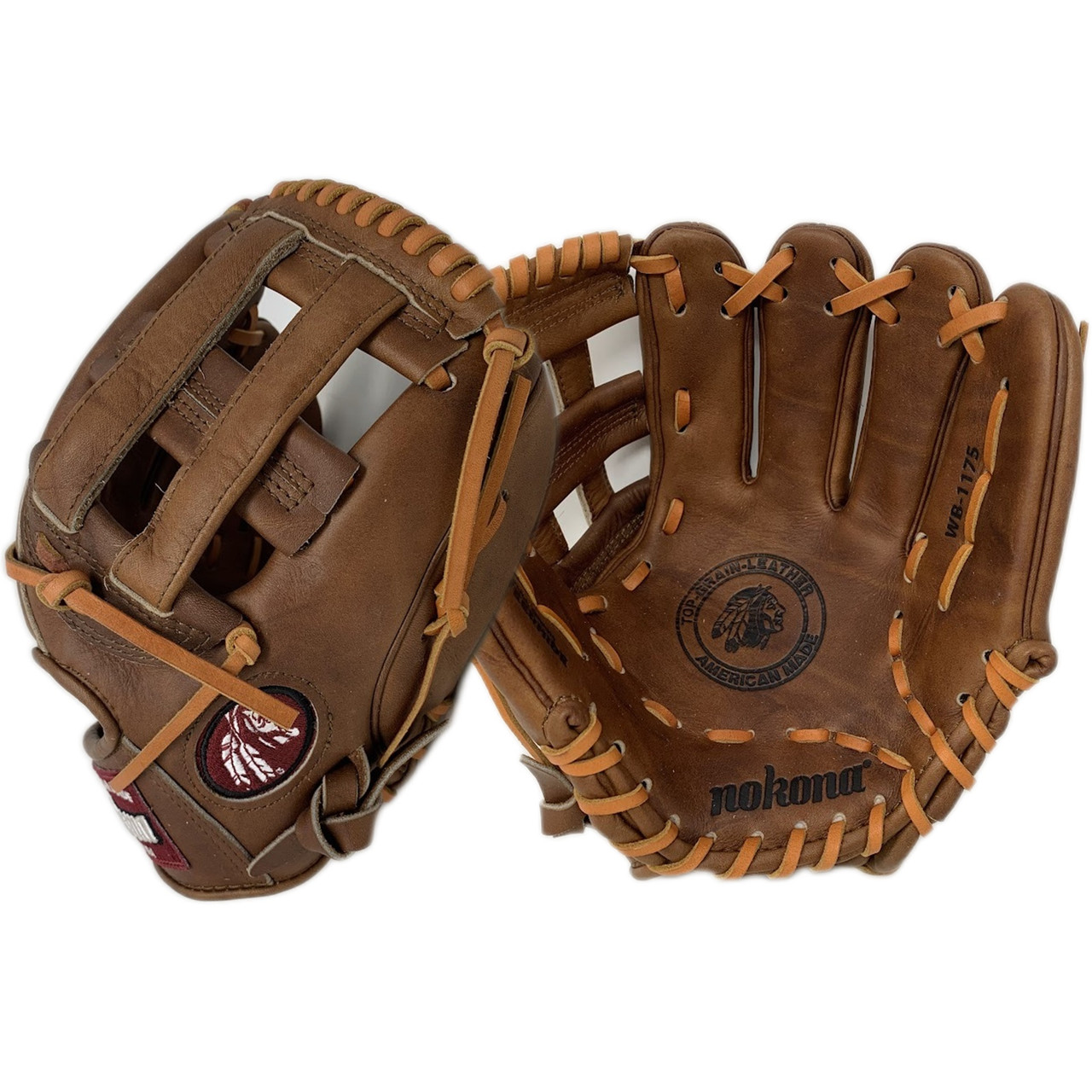 Nokona WB-1175H Walnut Baseball Glove H Web (Right Handed Throw)